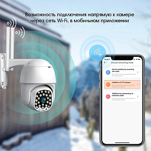 Камера видеонаблюдения Wi-Fi уличная поворотная 2 Mp Wi-Fi Орбита OT-VNI23